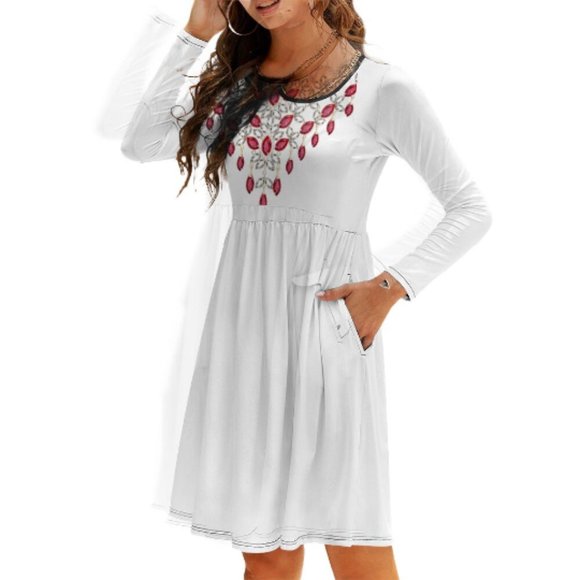 Long Sleeve  Heart Dress All Sizes - Picture 4 of 4